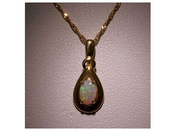 Autre Marque Collana in oro giallo 18K con opale D'oro - vista 2
