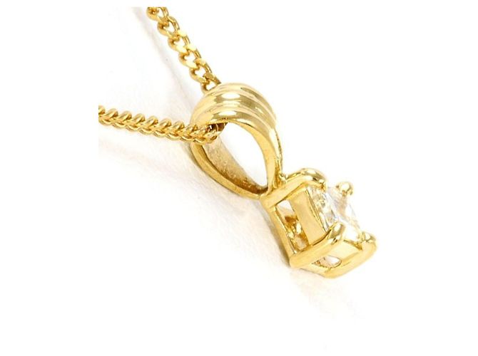 Autre Marque Collana in oro giallo 18K con pendente in diamante D'oro - vista 2