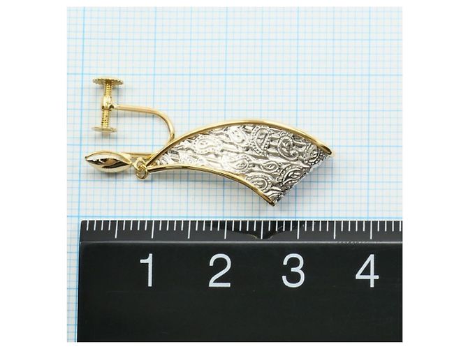 Autre Marque Orecchini a clip in platino PT900 e oro giallo 18K D'oro - vista 3