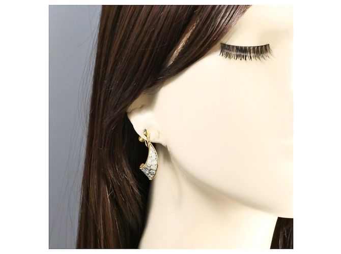 Autre Marque Orecchini a clip in platino PT900 e oro giallo 18K D'oro - vista 4