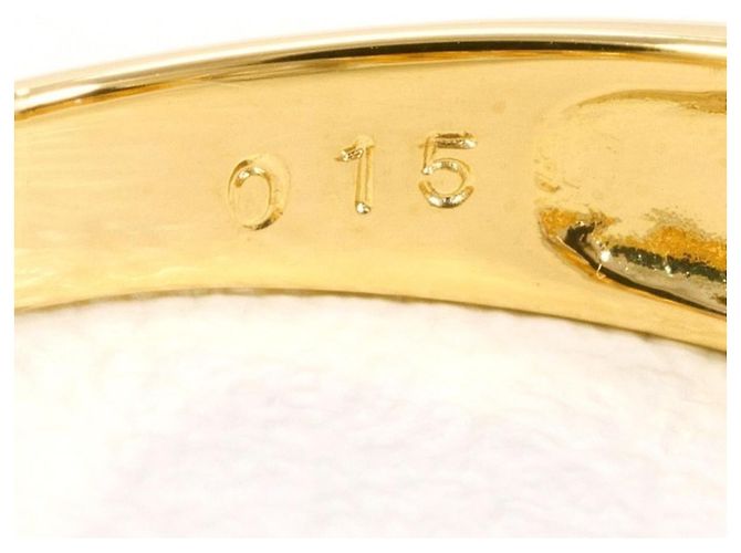 Autre Marque Platin- und Gelbgold-Ring mit Diamant Golden - Ansicht 5