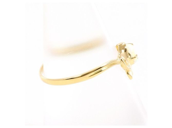 Autre Marque 18K Yellow Gold Band Ring with Opal and Diamond Golden - view 3