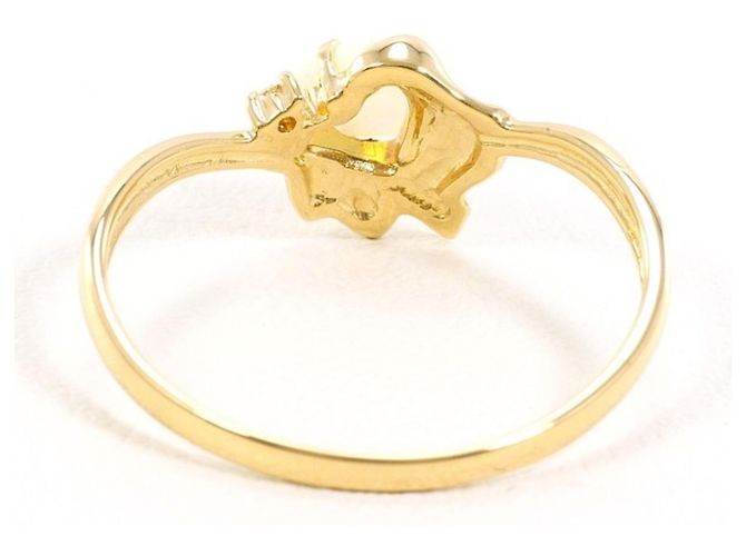 Autre Marque 18K Yellow Gold Band Ring with Opal and Diamond Golden - view 4