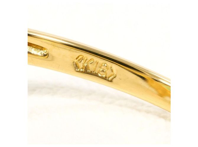 Autre Marque 18K Yellow Gold Band Ring with Opal and Diamond Golden - view 5