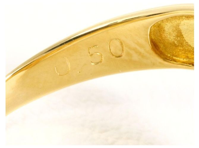 Autre Marque 18K Gelbgold-Ring mit braunem Diamanten Golden - Ansicht 5
