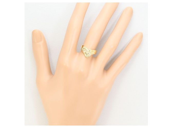 Autre Marque 18K Gelbgold-Ring mit braunem Diamanten Golden - Ansicht 6