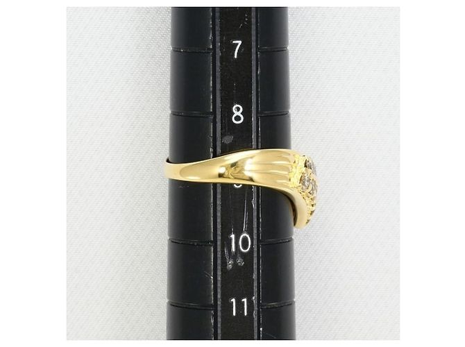 Autre Marque 18K Gelbgold-Ring mit braunem Diamanten Golden - Ansicht 7
