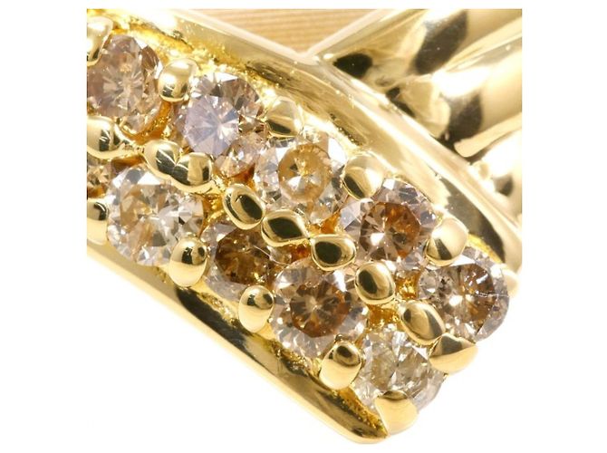 Autre Marque 18K Gelbgold-Ring mit braunem Diamanten Golden - Ansicht 8