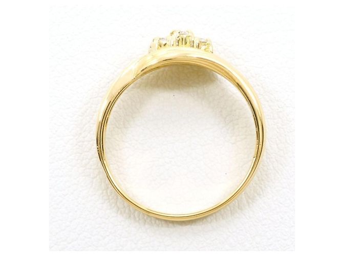 Autre Marque 18K Gelbgold-Ring mit Diamant Golden - Ansicht 2