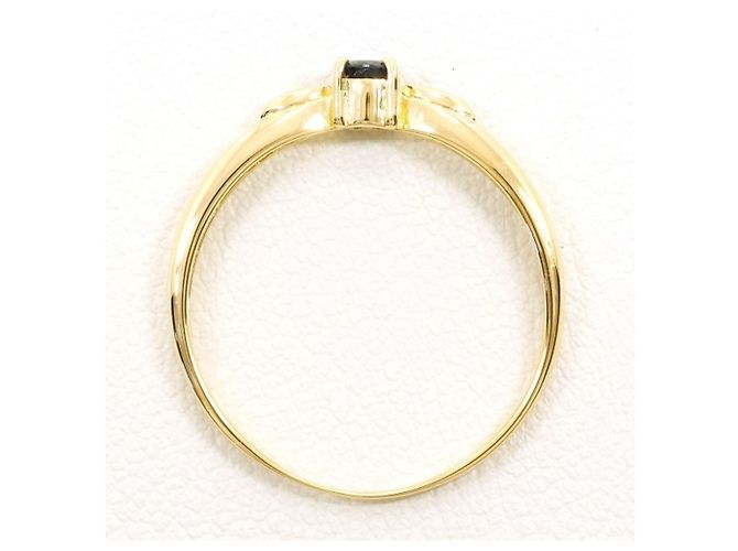 Autre Marque 18K Gelbgold-Ring mit Saphir Golden - Ansicht 2