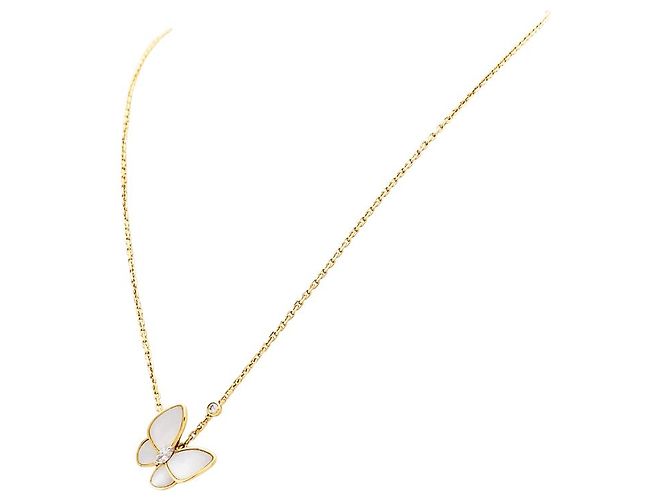 Collar Van Cleef & Arpels, "Deux Papillons", oro rosa, nácar, diamantes. - vista 2
