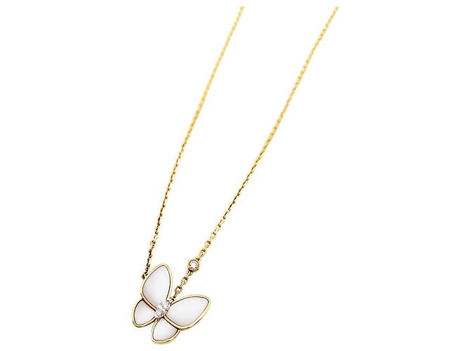 Collar Van Cleef & Arpels, "Deux Papillons", oro rosa, nácar, diamantes. - vista 3