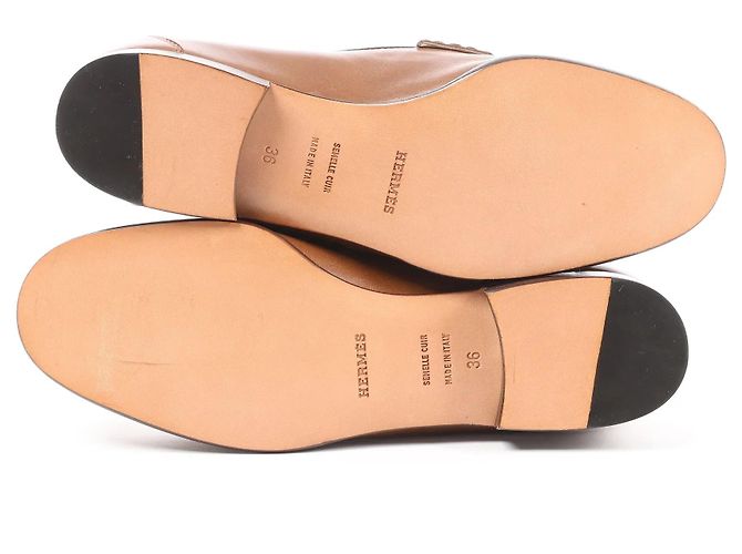 Hermès Mocassino in pelle HERMES Constance marrone, Taglia 36 EU - vista 8