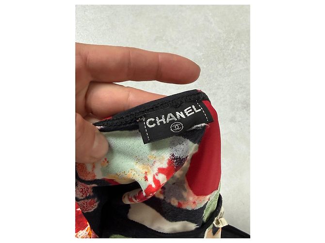 Bañador de una pieza con estampado floral Chanel Negro Blanco Roja Verde Naranja Gris Amarillo - vista 6
