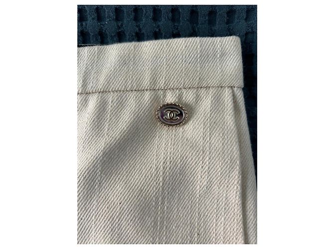 Chanel Bermuda em algodão branco off-white Fora de branco - vista 2