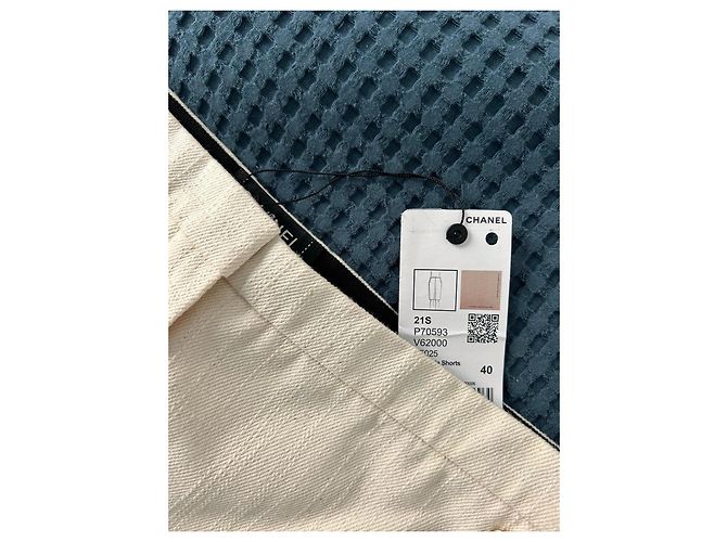 Chanel Bermuda em algodão branco off-white Fora de branco - vista 4