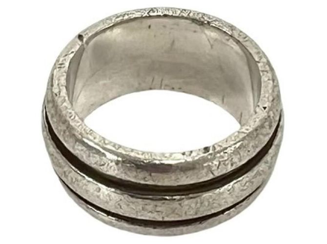 Tiffany & Co Tiffany Vintage Grooved Double Line Band Ring Silber - Ansicht 6