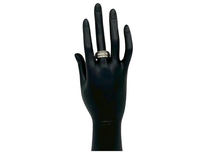 Tiffany & Co Anello Tiffany Grooved Double Line Band in Argento 925 - vista 2