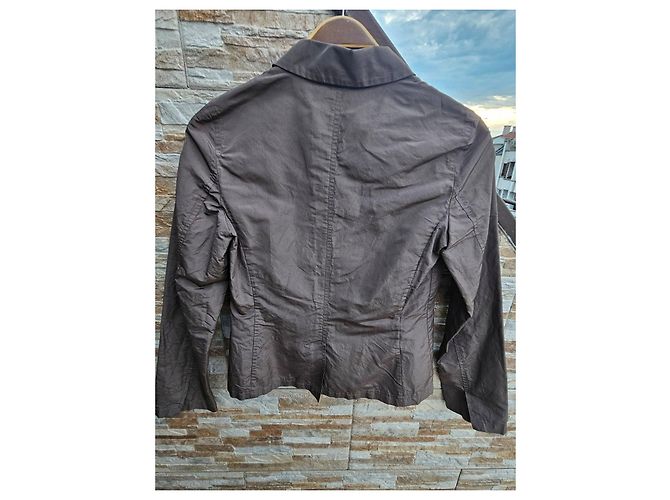 Autre Marque Blazer S MaxMara de mezcla de seda marrón Beige Verde oscuro - vista 7