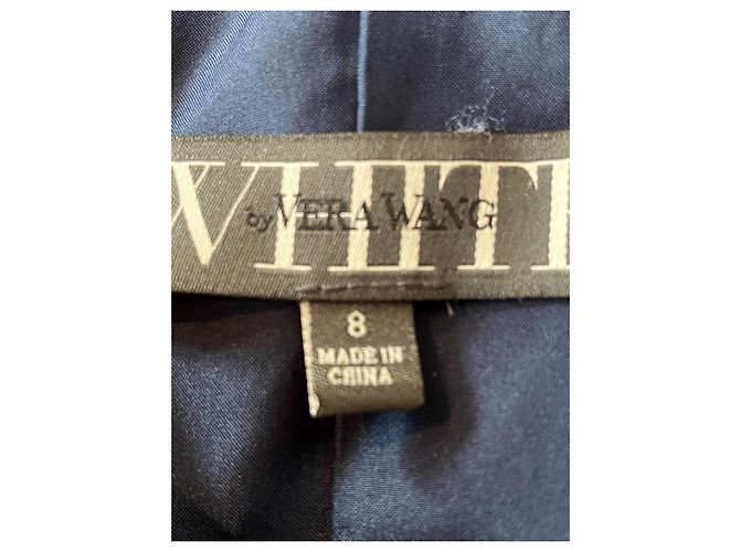 Vera Wang Regency One-Shoulder-Rüschenkleid - Navy Blau Dunkelblau - Ansicht 4