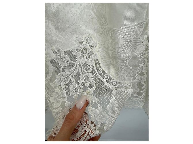 Givenchy Vestido de Encaje y Seda Blanco - vista 5