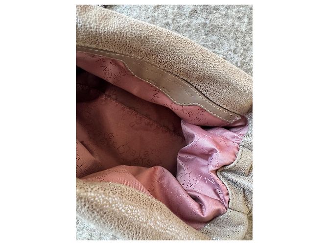 Stella Mc Cartney Borsa Stella McCartney Mini Falabella Tote Satchel Beige D'oro - vista 4