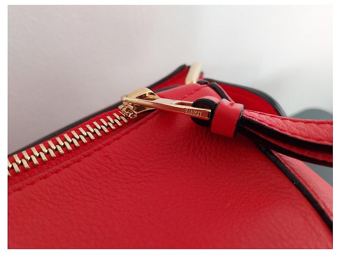 Loewe Puzzle Borsa in Pelle Rossa Rosso - vista 12