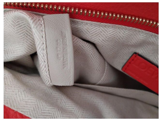 Loewe Puzzle Borsa in Pelle Rossa Rosso - vista 15