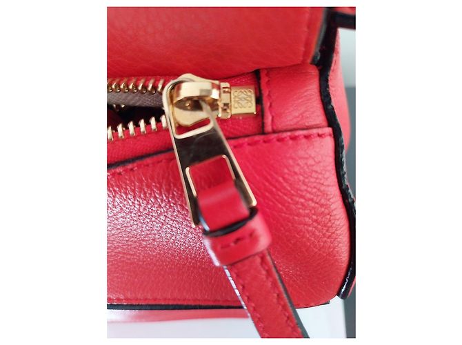 Loewe Puzzle Borsa in Pelle Rossa Rosso - vista 19
