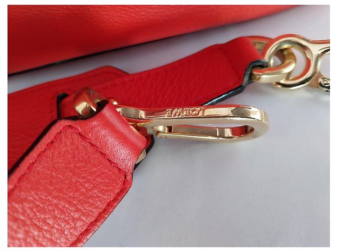 Loewe Puzzle Borsa in Pelle Rossa Rosso - vista 9