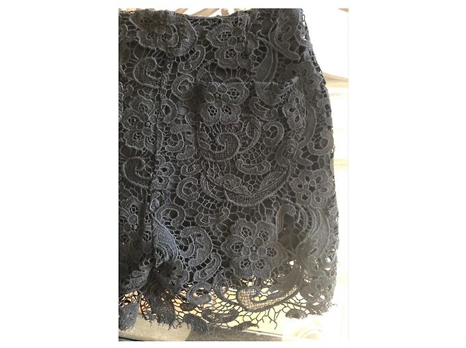 American Retro Schwarze Spitzen-Shorts, Größe 38 - Ansicht 4