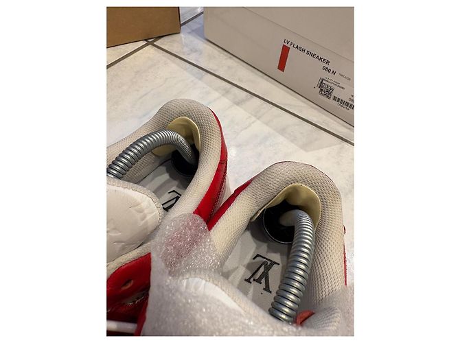 Louis Vuitton x Nike Air Force 1 '07 Sneakers Bianco Rosso - vista 6