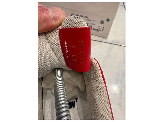 Louis Vuitton x Nike Air Force 1 '07 Sneakers Bianco Rosso - vista 7
