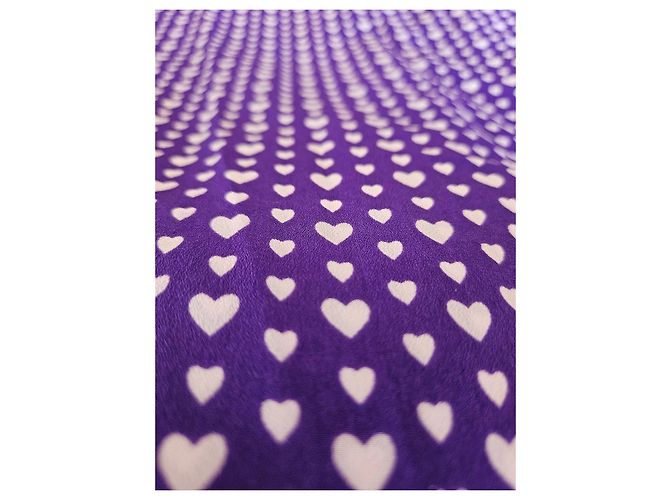 Autre Marque Nenette Kleid mit lila Herzprint Weiß - Ansicht 6