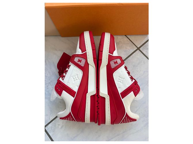Louis Vuitton Rivoli MM Sneakers - Bianco e Rosso - vista 6