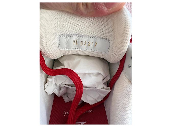 Louis Vuitton Rivoli MM Sneakers - Bianco e Rosso - vista 7