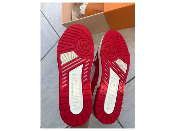 Louis Vuitton Rivoli MM Sneakers - Bianco e Rosso - vista 9