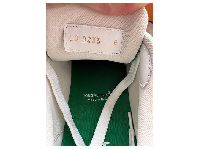 Louis Vuitton LV Trainer Sneakers Monogram Verde Bianco - vista 8