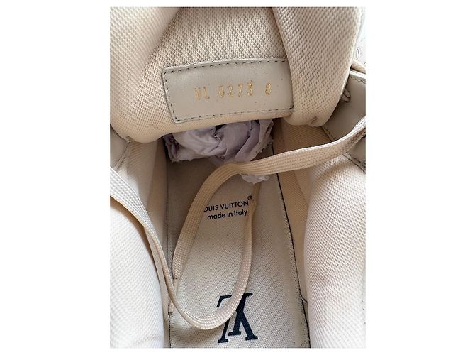 Louis Vuitton LV Trainer Sneakers Pelle Beige - vista 7