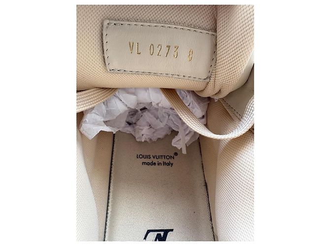 Louis Vuitton LV Trainer Sneakers Pelle Beige - vista 8