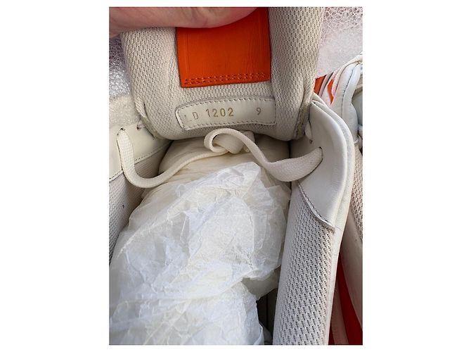 Louis Vuitton LV Trainer Signature #54 Sneakers Orange Blanc Bianco Arancione - vista 7