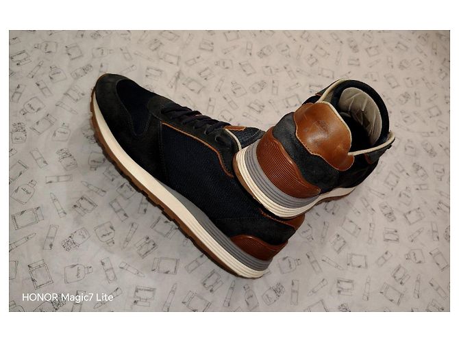 Brunello Cucinelli Sneakers da Uomo Marrone Blu scuro - vista 3