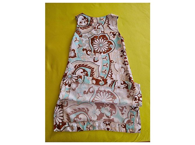Blumarine Strandkleid mit Paisley-Print Braun Weiß Hellblau - Ansicht 3