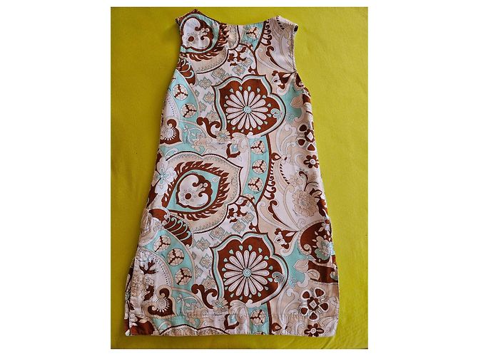 Blumarine Strandkleid mit Paisley-Print Braun Weiß Hellblau - Ansicht 6