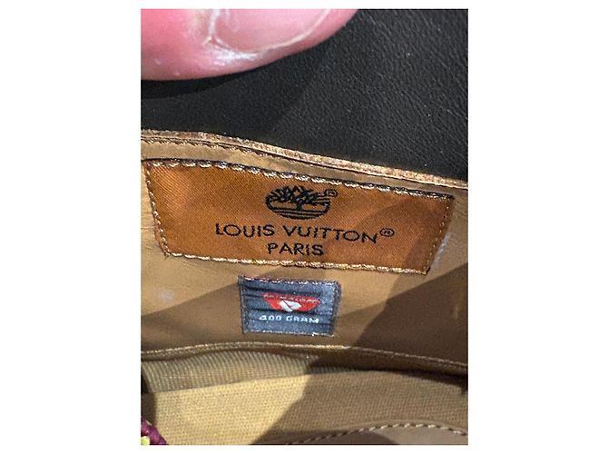 Louis Vuitton x Timberland Monogram Beige Leather Boots Brown - view 9