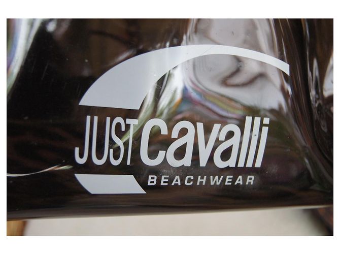 Just Cavalli Borsa Tote Trasparente Nera e Pochette Leopardata Nero Stampa leopardo - vista 11