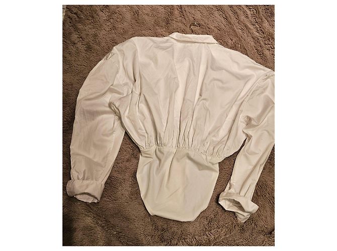 Norma Kamali Body Camisa de Algodón Blanco - vista 9