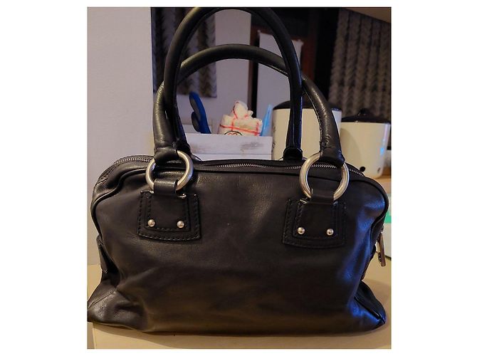 Tosca Blu Coleção Bolsa Satchel de couro preto - vista 2
