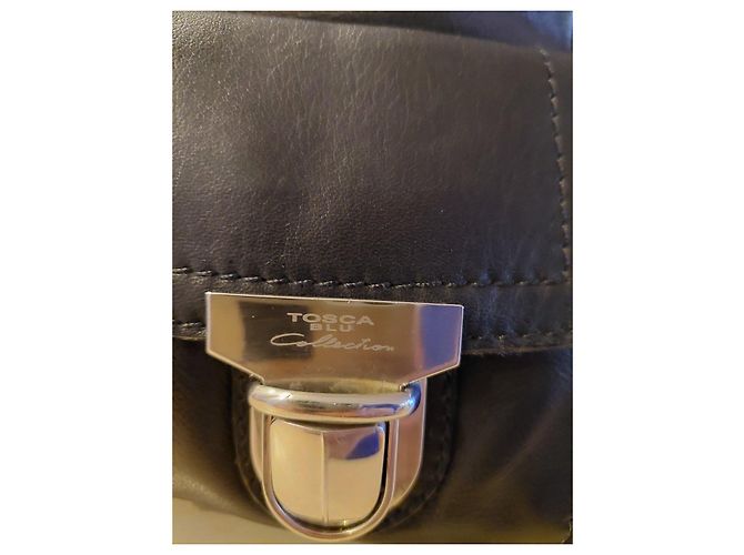 Tosca Blu Coleção Bolsa Satchel de couro preto - vista 3
