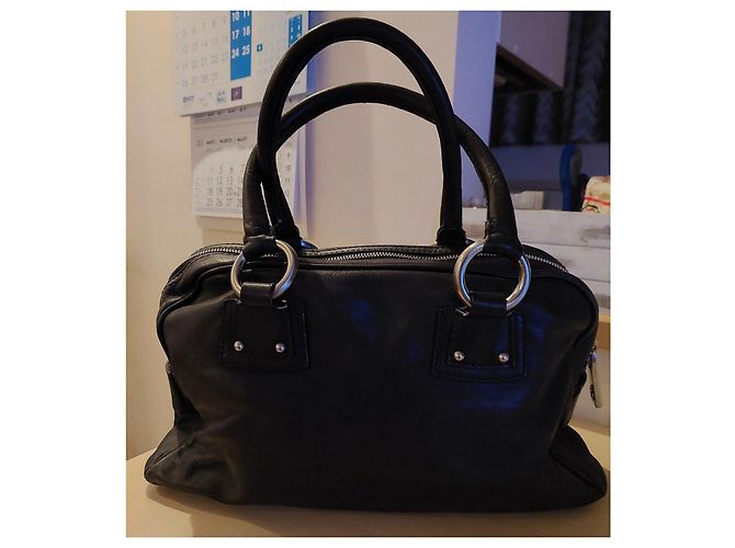 Tosca Blu Coleção Bolsa Satchel de couro preto - vista 5